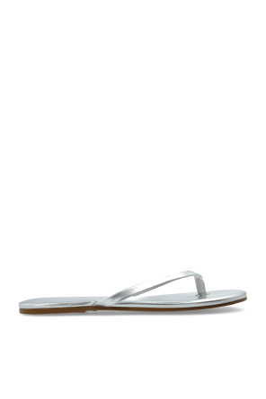 Dolce & Gabbana Leather flip-flops with logo | Women's Shoes